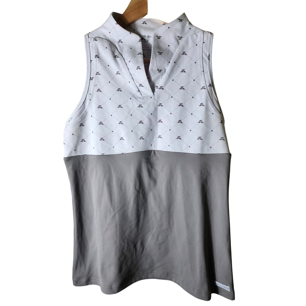 CALLIOPE White Gray NEW Sleeveless Active Outdoor Golf Casual Top SZ XL - NWT - Picture 3 of 11